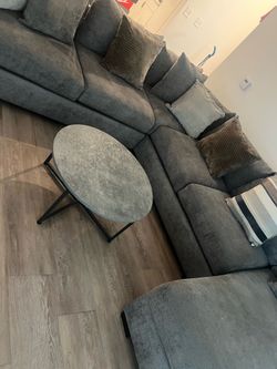 Gray sectional sofa