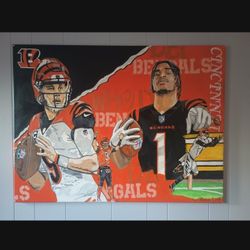 Joe Burrow & Ja'Marr Chase Original Canvas 