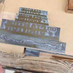 City Of Stanton News Letter Blocks For Stamping. Vintage