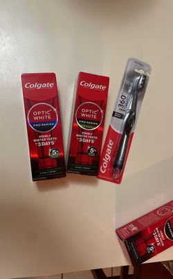 Optic White Pro series Toothpaste And Battery Powered Toothbrush