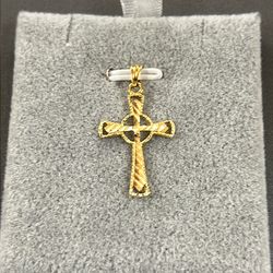 14K Yellow Gold Cross Pendant ( Newly Polished )