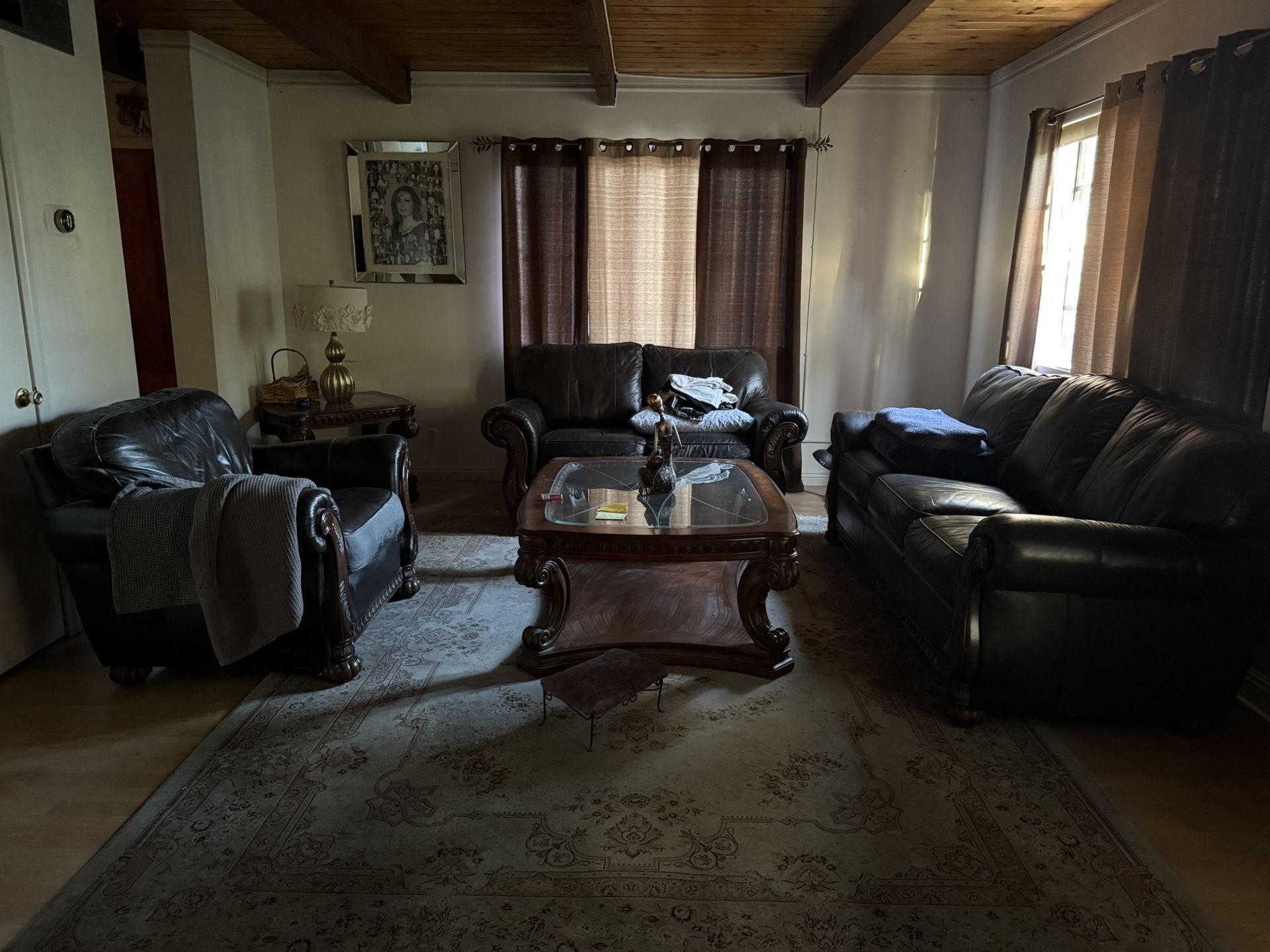 3 Piece Couch, Two Side Tables, & Coffee Table