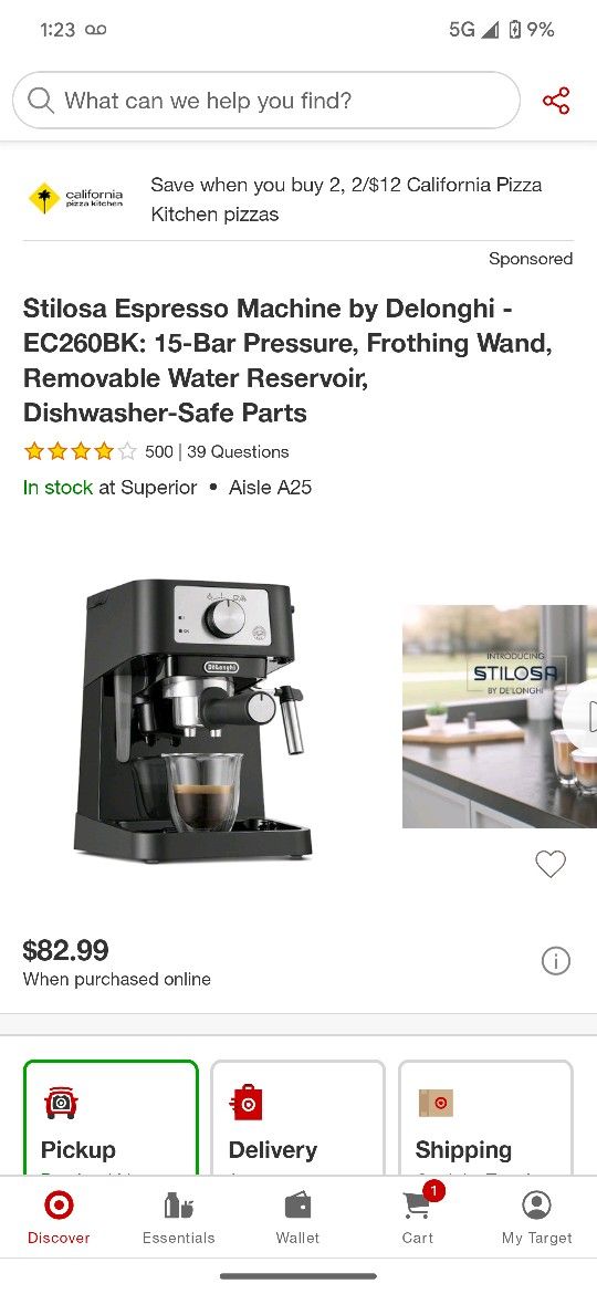 Stilosa Espresso By Delonghi