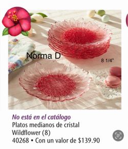 Juego de 8 platos wildflower nuevos en sus cajas 🌺 princess house 🌺