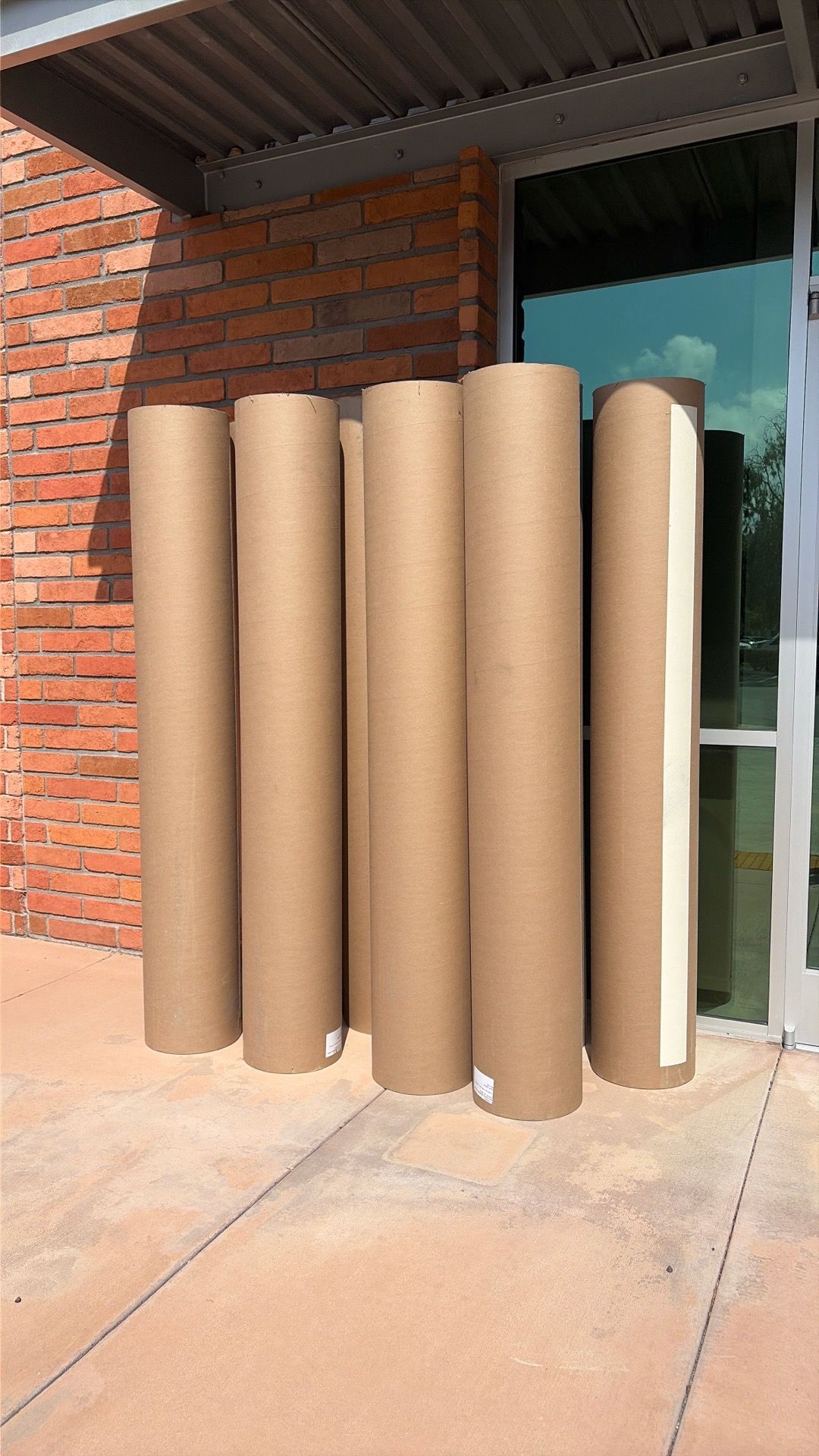 FREE 8 each 7-1/2’ x 12” Heavy Duty Cardboard Tubes