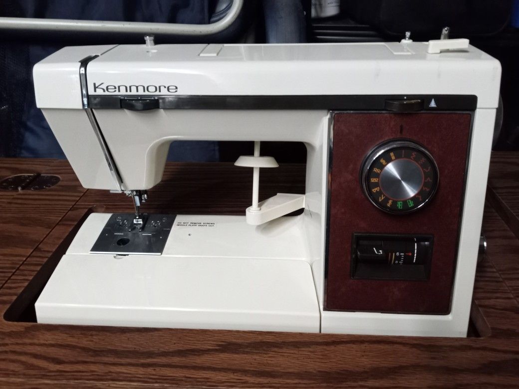 PRICE REDUCED Kenmore Sewing Machine, Sears Cabinet, And Accessories