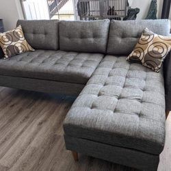 New Gray Sectional Couch Only $50 Down Payment