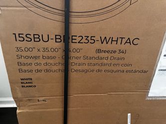 Circular corner shower base (35”x35”)