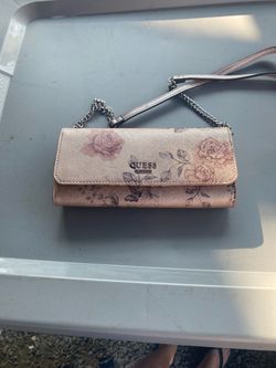 Guess Floral Wallet Crossbody Bag