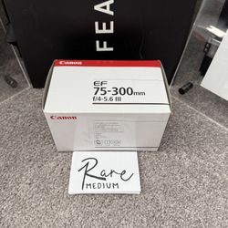 Canon EF 75-300mm f/4-5.6 III Lens Brand New