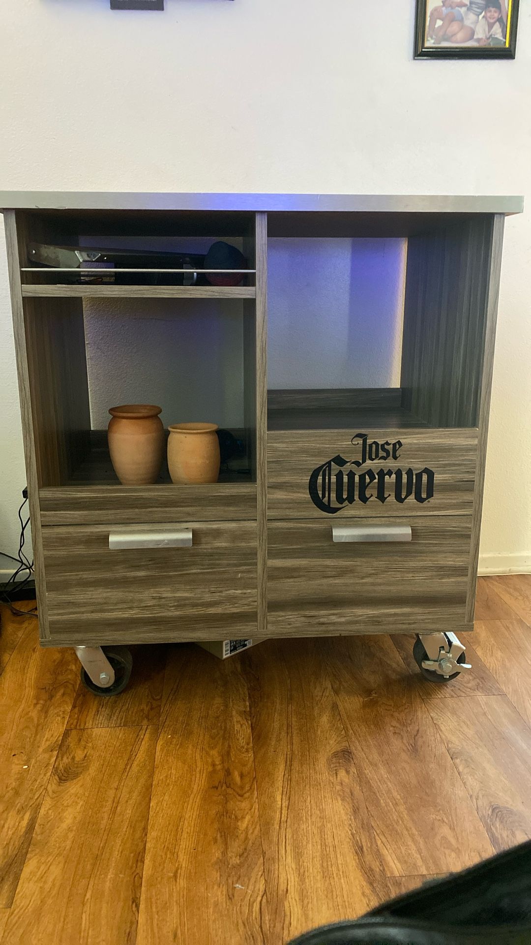 Jose Cuervo Wooden Bar Cart
