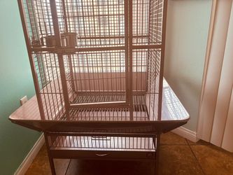 Pink large parrot cage