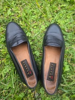 Andante Women's Black Leather Penny Loafers Handmade in Italy SoleTech Size 8.5