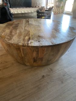 Drum Wood Coffee Table
