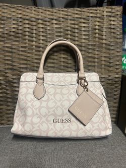 Guess pink cream logo print