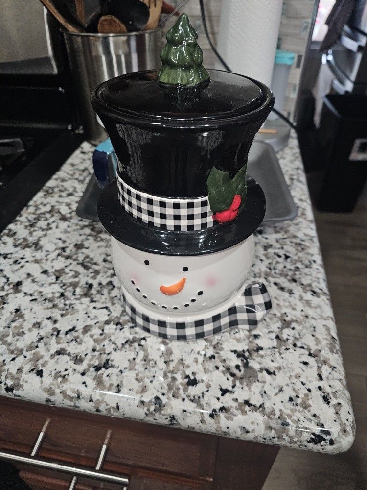 VINTAGE SNOWMAN COOKIE JAR