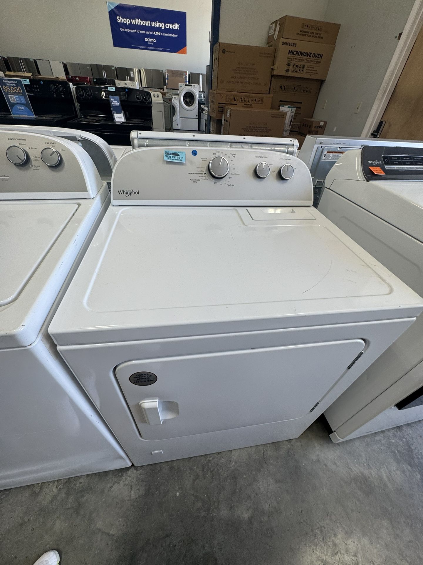 Gas Dryer New Open Box