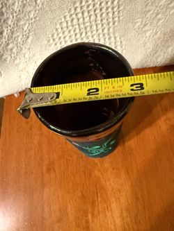 Unique Hand-Painted Terracotta Vase / Candle Luminary (Moving Sale)