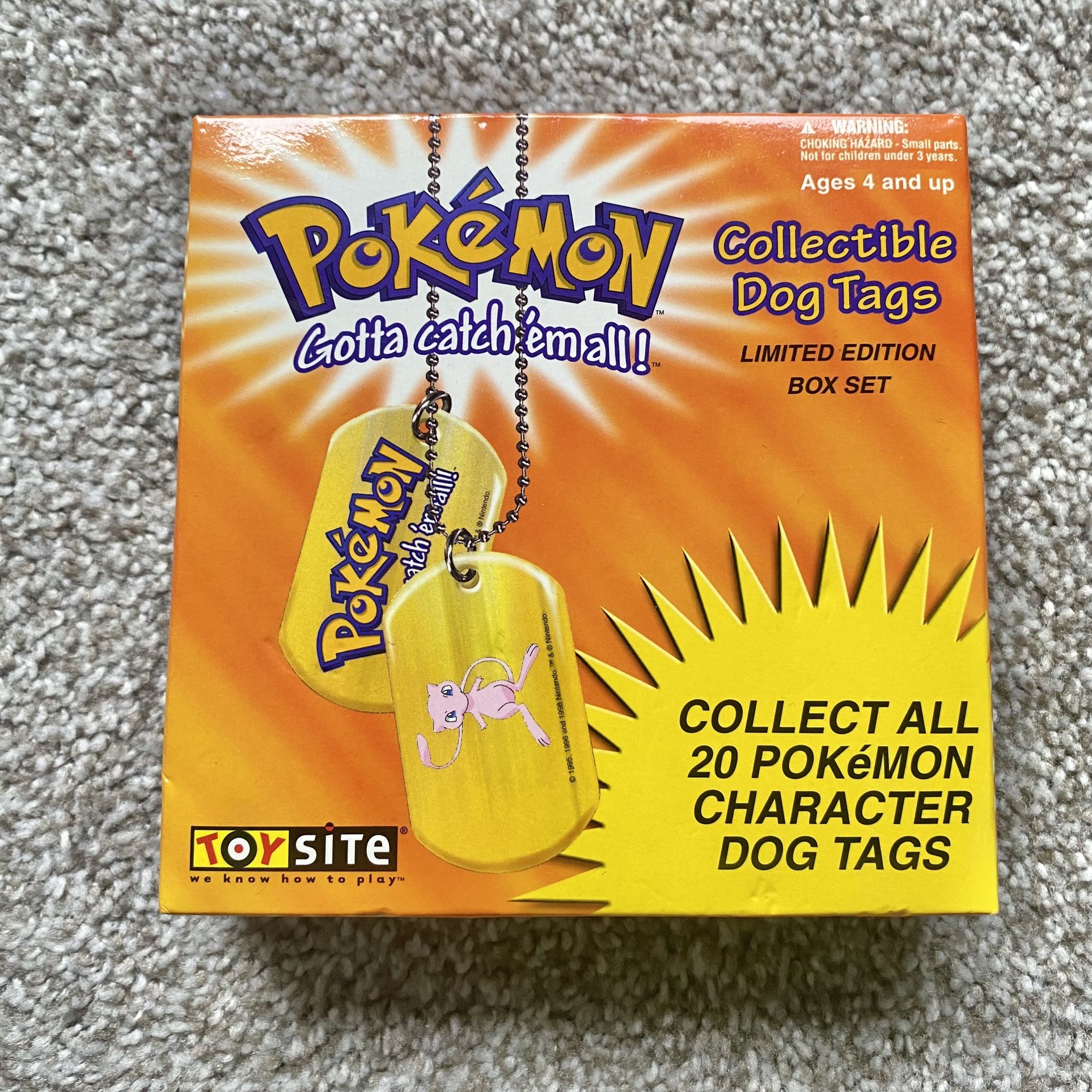 Pokémon Limited Collectable Gold Dog Tags 6 Count Sears Exclusive.