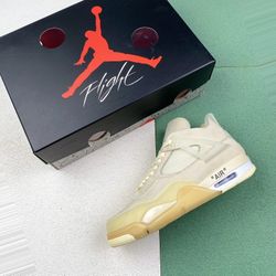 Jordan 4 Off White Sail 10