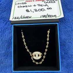 18kt chain + 14kt Ring