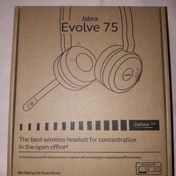 Jabra Evolve 75 UC | Sealed |Wireless | ANC | Hard Case | Headphone