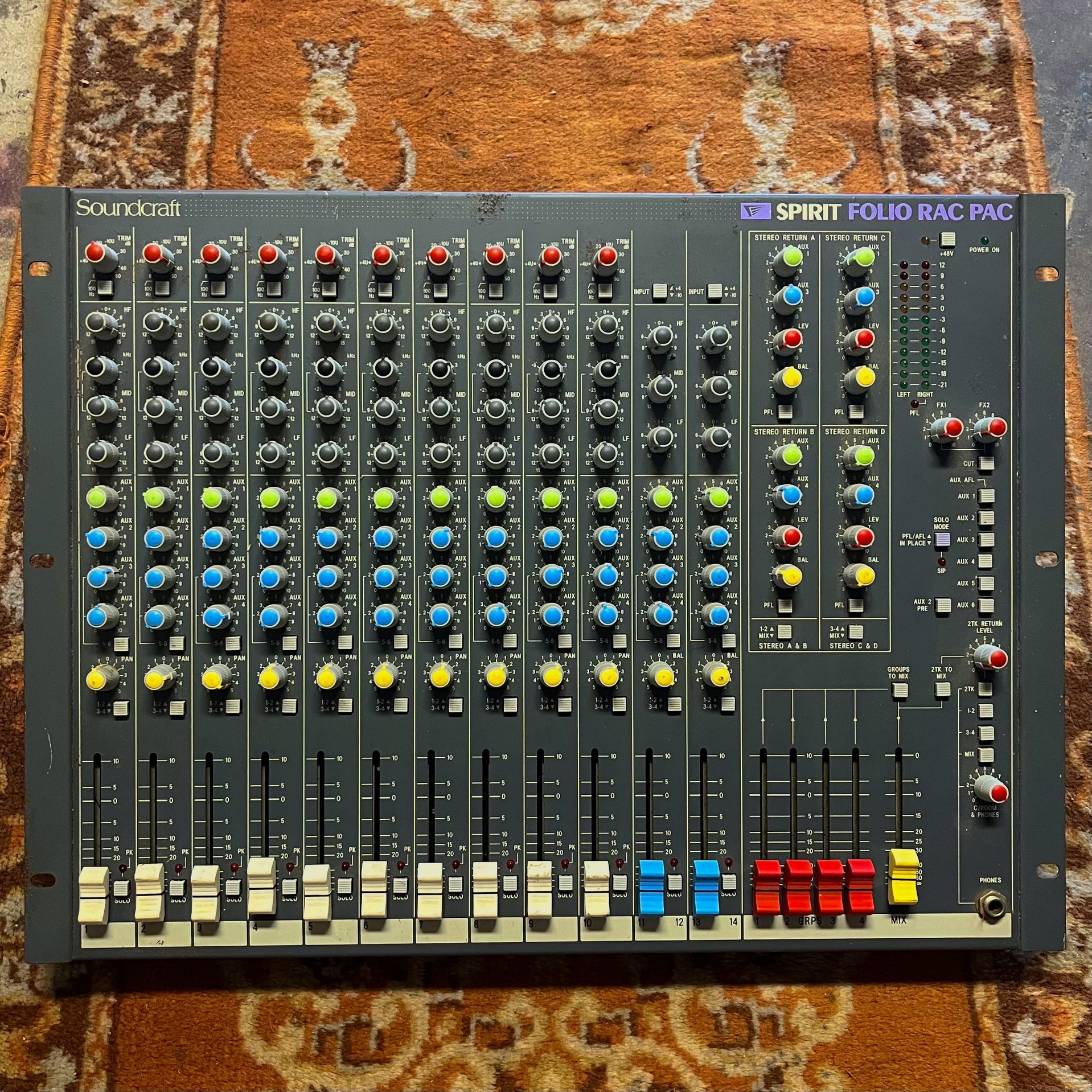 Soundcraft Spirit Folio Rac Pac Studio Mixer Recording Console Mix Desk (not Tascam Mackie 1604 Mixing)