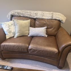 4  Piece Leather Sofa Living Room Set