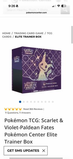 Pokémon Paldean Fates: Pokémon Center ETB