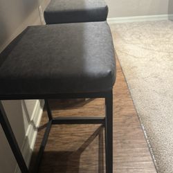 3 Counter Height Grey Bar Stools