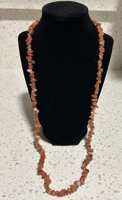Carnelian Natural Chipped Stone Necklace