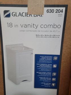 NEW Glacier Bay Vanity Combo 18”