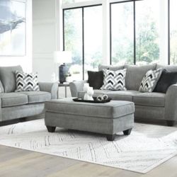 Gray Chenille Sofa And Loveseat 