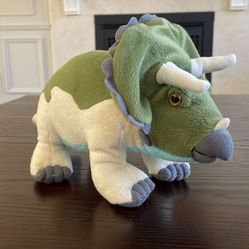 Aurora World Green Triceratops Dinosaur Plush Stuffed Animal! 12” Excellent Con… 