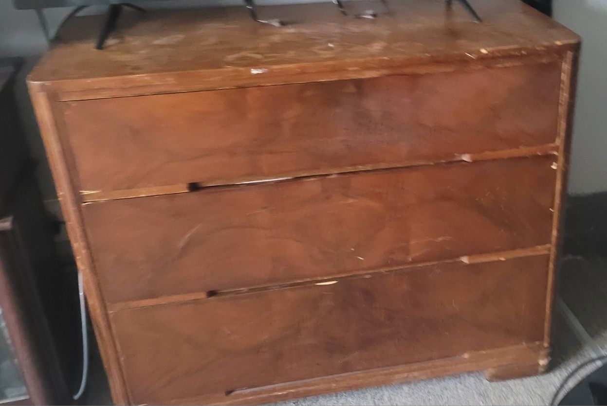 Old Solid Wood Dresser