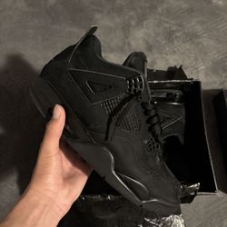 Black Cat Jordan 4s Sz 10.5