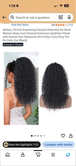 Drawstring Curly Ponytail Extension