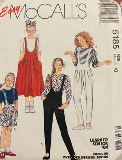 Vintage Jumper Romper McCall’s 5285 Pattern Sizes 10 Uncut New Rare Find