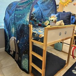 IKEA Reversible Bed Pine/white Twin And Bed Tent