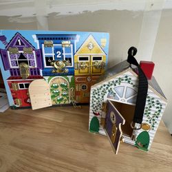 Melissa & Doug (latch Board & Doorbell house) 