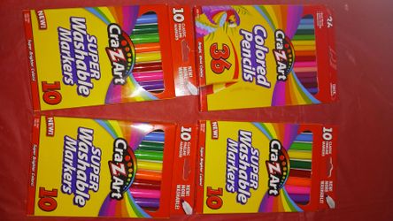 Crazy Art Washable Markers and pencil colors $3 each