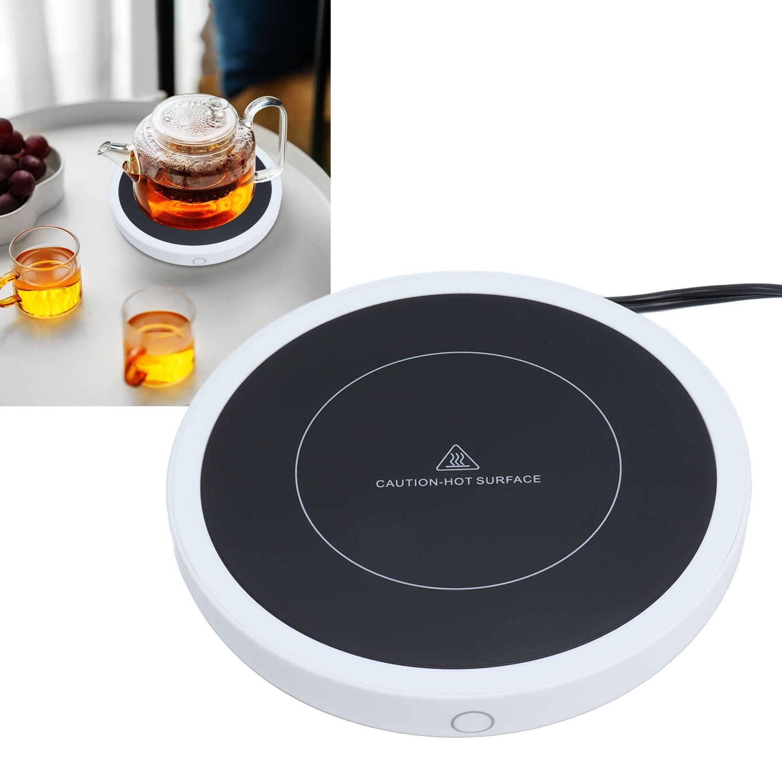 Electric Coaster, Touch Button Cup Warmer Fast Heating Constant Temperature Anti Scalding Large Area for Milk for Coffee for Tea(#1) $15
