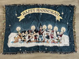 Disney Woven Blanket 62x42 Hannukah