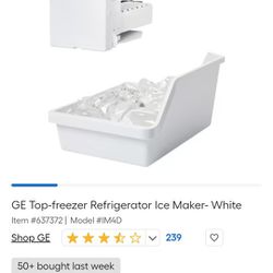 GE Top-freezer Refrigerator Ice Maker- White

