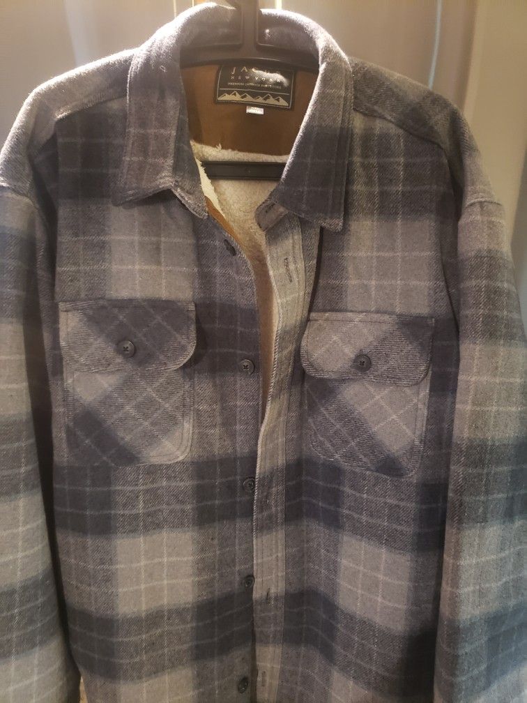 Men's Flannel Sherpa Lined Jacket