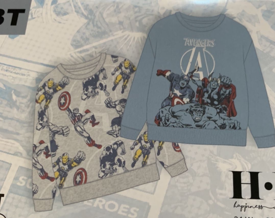 MARVEL COMICS 3T SWEATSHIRTS 2 PACK NEW WITH TAGS.
