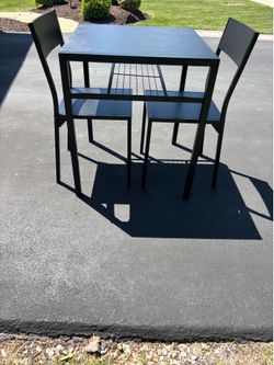 Black bistro set