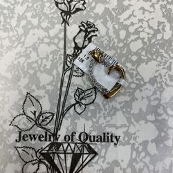 10KYG Heart Pendant 1/3 CTW 