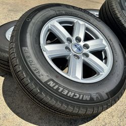 2025 Ford F150 wheels 17” Alloy Michelin 245/70r17 98% Tread 6x135 
