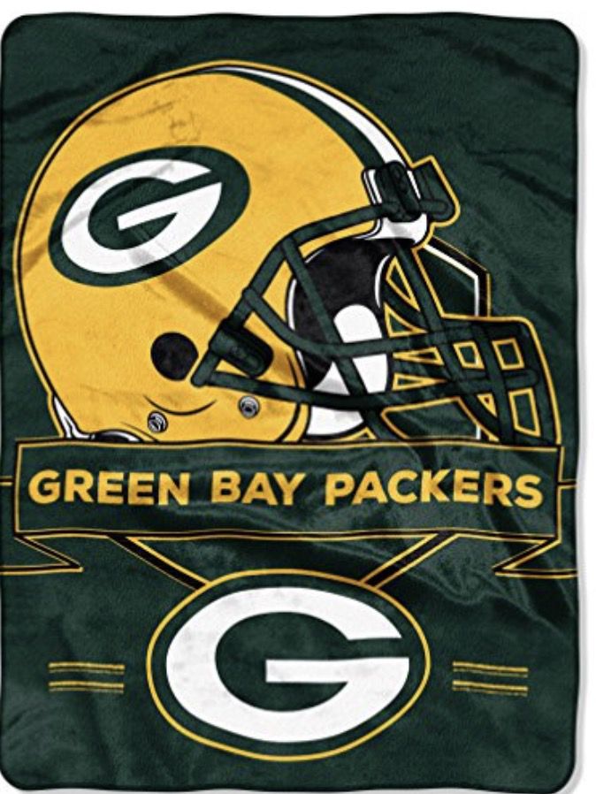 Green Bay Packers Plush Throw Blanket, Twin Size, Measures 60 inches by 80 inches (Marked Down to $20.00)